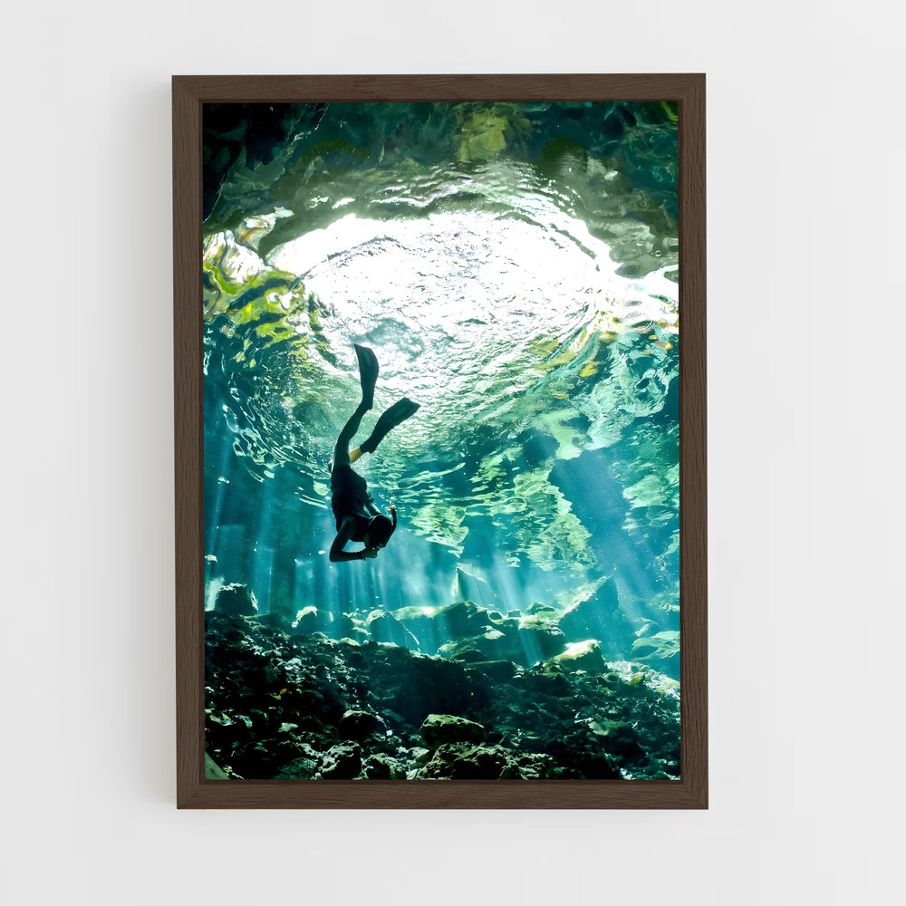 Poster Cenotes mexico cenote – affiche Plongée sous-marine (vue 5)